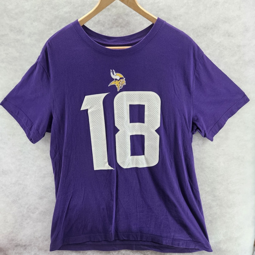 Nike Minnesota‎ Vikings Justin Jefferson #18 Player Jersey T Shirt Men's Large